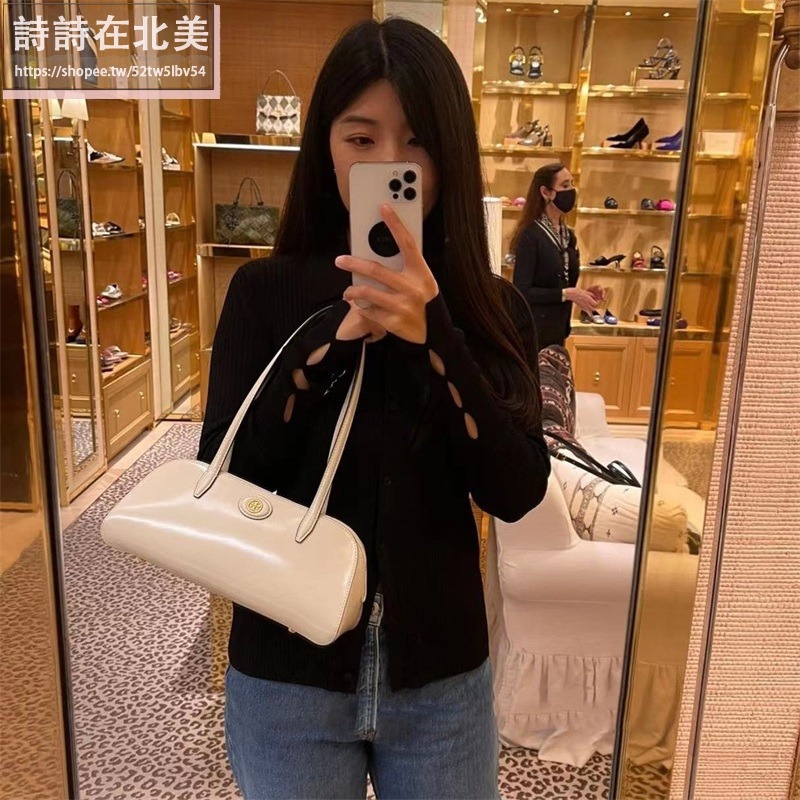 詩詩精品 Tory Burch 包包 手提包 鏈條包 郵差包 托特包 側背包 單肩包 側包 保齡球包 百搭漆皮側背包-細節圖10