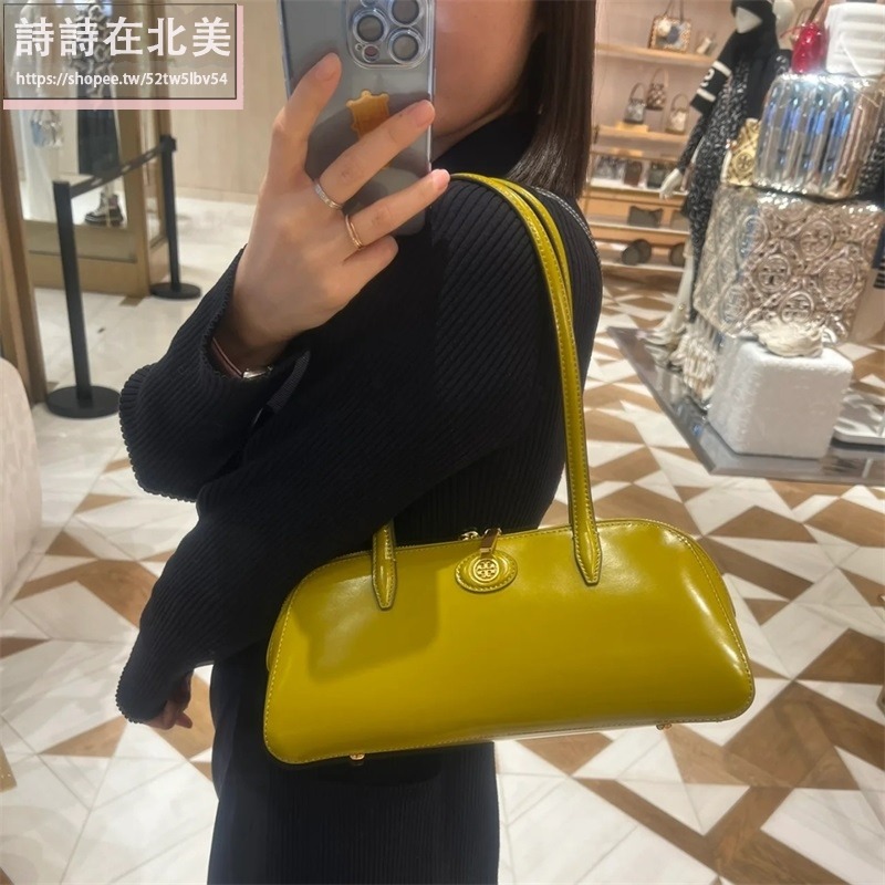 詩詩精品 Tory Burch 包包 手提包 鏈條包 郵差包 托特包 側背包 單肩包 側包 保齡球包 百搭漆皮側背包-細節圖11