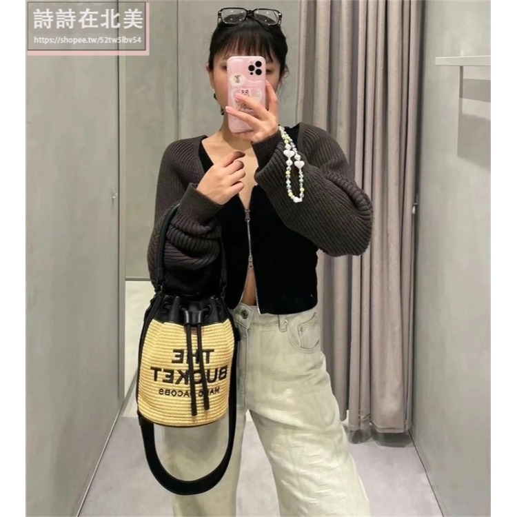 詩詩精品 Marc Jacobs 包包 水桶包 手提包 THE 編織側背包 斜挎包 抽繩包 單肩包 斜背包 束口包 側包-細節圖2