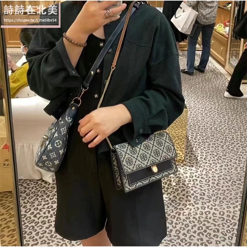 詩詩精品 Tory Burch 包包 風琴包 woc 側背包 翻蓋包 提花布包 單肩包 斜挎包 斜背包 肩背包 晚宴包-細節圖3