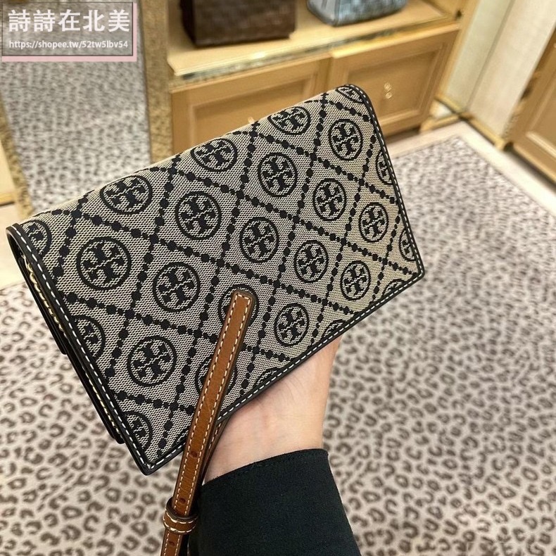 詩詩精品 Tory Burch 包包 風琴包 woc 側背包 翻蓋包 提花布包 單肩包 斜挎包 斜背包 肩背包 晚宴包-細節圖6