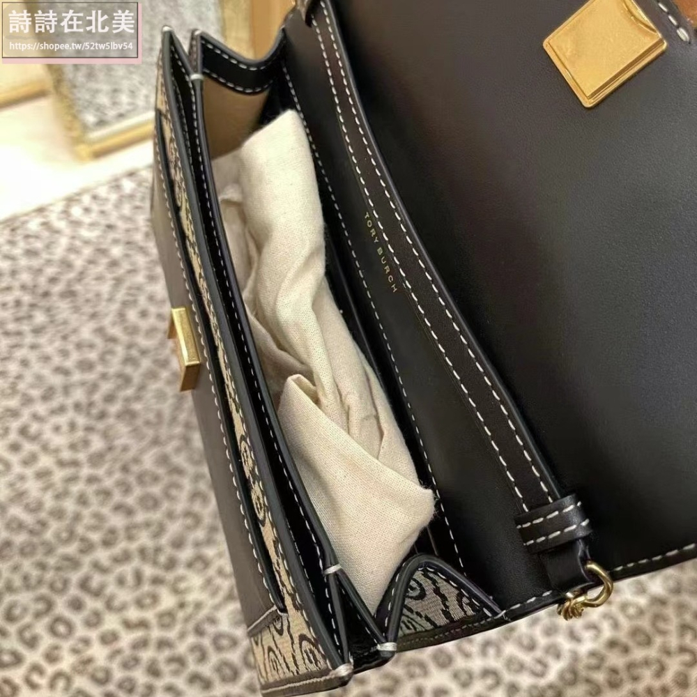 詩詩精品 Tory Burch 包包 風琴包 woc 側背包 翻蓋包 提花布包 單肩包 斜挎包 斜背包 肩背包 晚宴包-細節圖7