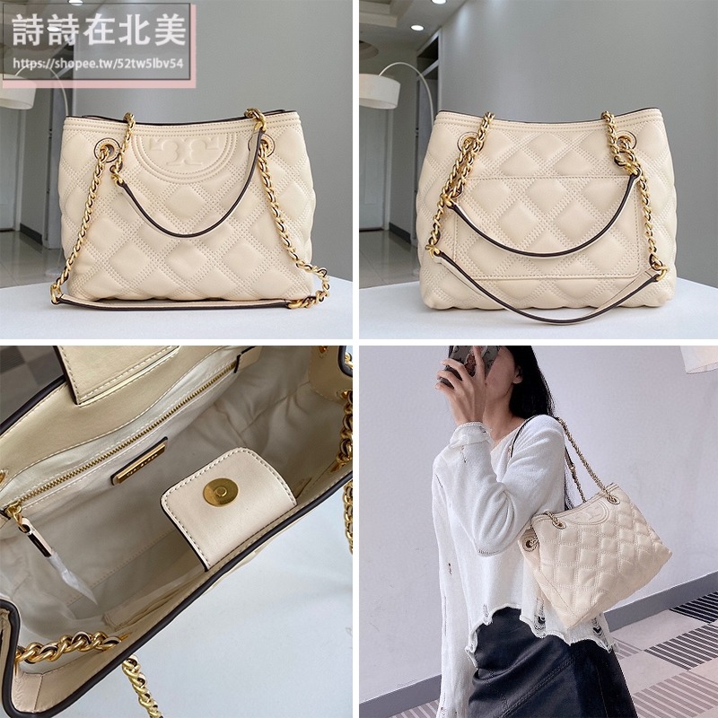 詩詩精品 Tory Burch 包包 小羊皮菱格側背包 鏈條包 托特包 手提包 水桶包 水餃包 單肩包 斜背包 鏈帶包-細節圖10