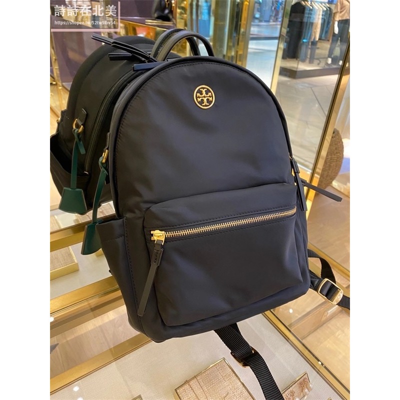 詩詩精品 Tory Burch 包包 後背包 尼龍防水雙肩包 大容量手提包 肩背包 旅行包 單肩包 側包 書包 尼龍布包-細節圖5