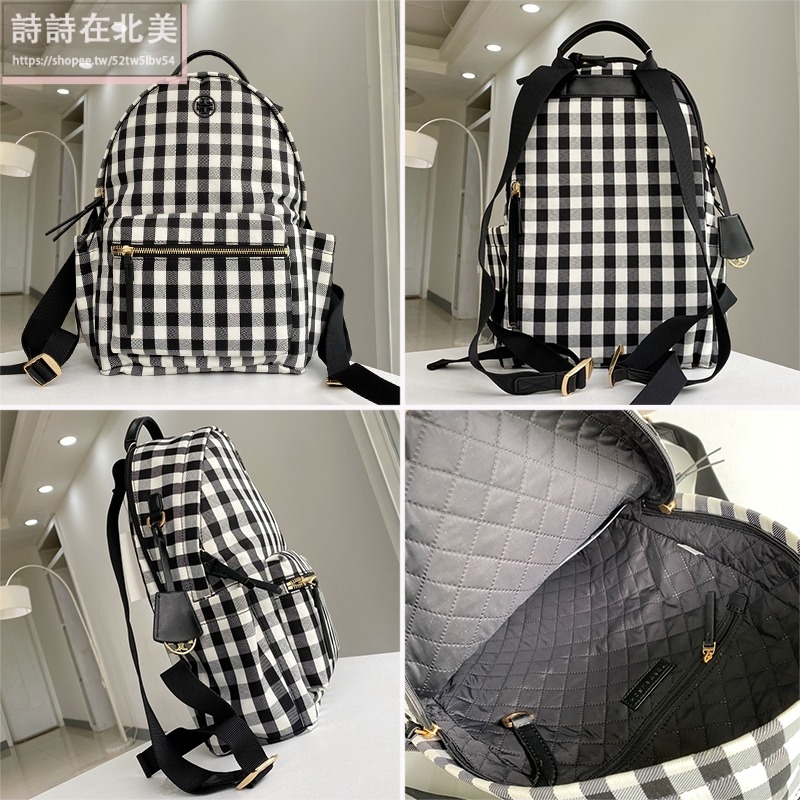 詩詩精品 Tory Burch 包包 後背包 尼龍防水雙肩包 大容量手提包 肩背包 旅行包 單肩包 側包 書包 尼龍布包-細節圖10