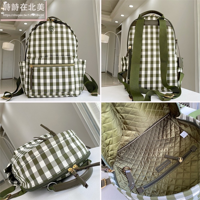 詩詩精品 Tory Burch 包包 後背包 尼龍防水雙肩包 大容量手提包 肩背包 旅行包 單肩包 側包 書包 尼龍布包-細節圖11