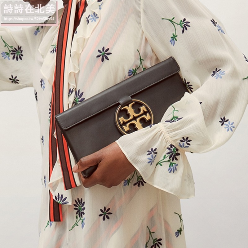 詩詩精品 Tory Burch 包包 手拿包 手機包 晚宴包 真皮翻蓋包 時尚復古小方包 化妝包 零錢包 晚宴包-細節圖9