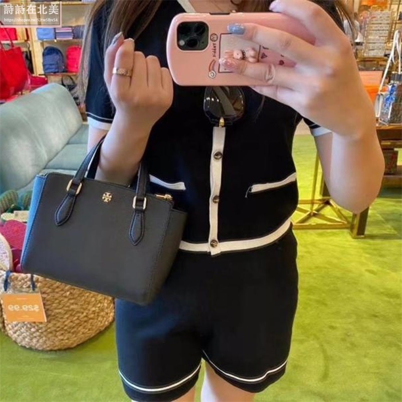 詩詩精品 Tory Burch 包包 馬鞍包 手提包 斜背包 殺手包 單肩包 側背包 十字紋防刮肩背包 托特包 斜挎包-細節圖3