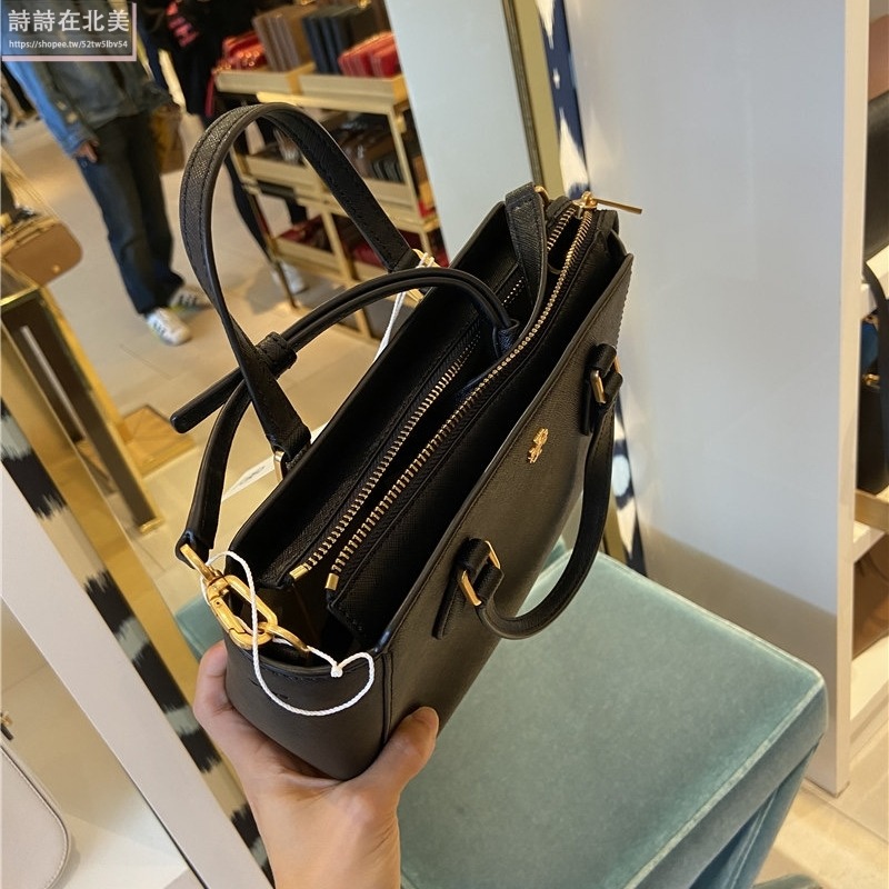 詩詩精品 Tory Burch 包包 馬鞍包 手提包 斜背包 殺手包 單肩包 側背包 十字紋防刮肩背包 托特包 斜挎包-細節圖5