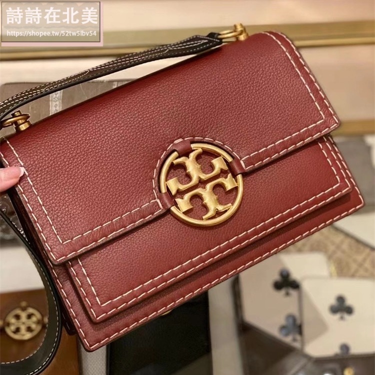 詩詩精品 Tory Burch 包包 風琴包 腋下包 側背包 相機包 小方包 荔枝紋真皮肩背包 翻蓋包 單肩包 馬鞍包-細節圖3