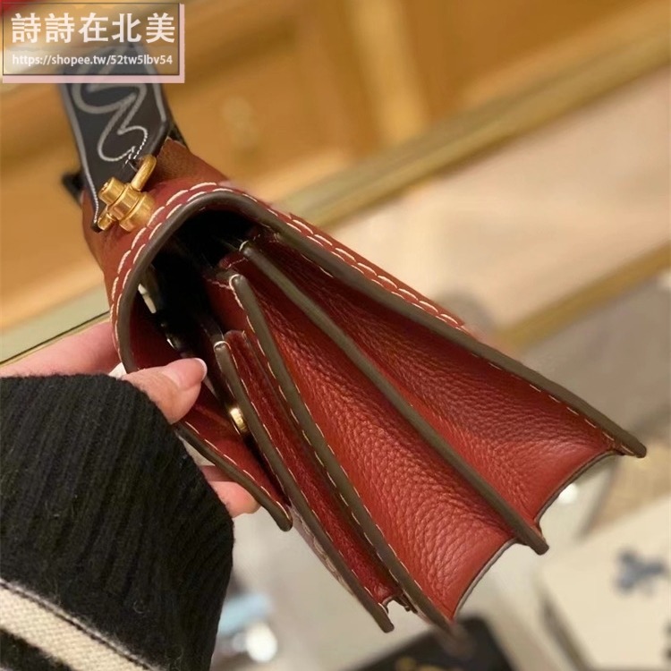 詩詩精品 Tory Burch 包包 風琴包 腋下包 側背包 相機包 小方包 荔枝紋真皮肩背包 翻蓋包 單肩包 馬鞍包-細節圖4