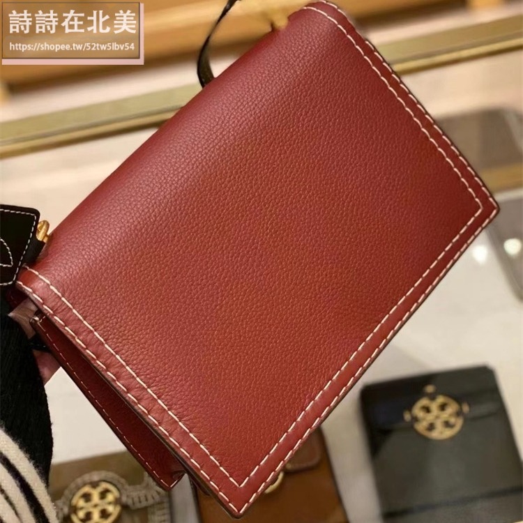 詩詩精品 Tory Burch 包包 風琴包 腋下包 側背包 相機包 小方包 荔枝紋真皮肩背包 翻蓋包 單肩包 馬鞍包-細節圖5