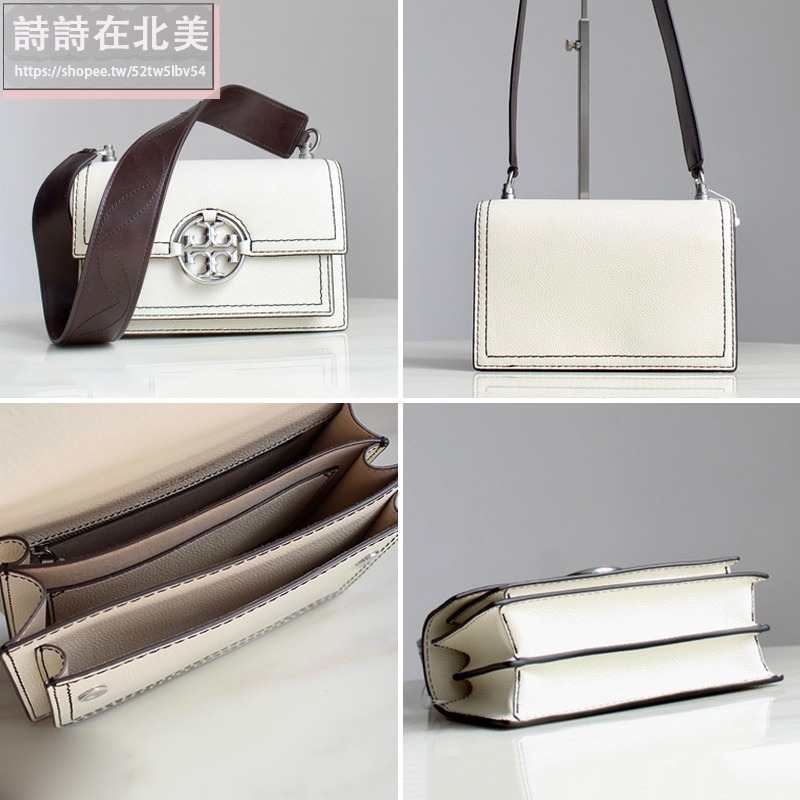 詩詩精品 Tory Burch 包包 風琴包 腋下包 側背包 相機包 小方包 荔枝紋真皮肩背包 翻蓋包 單肩包 馬鞍包-細節圖9