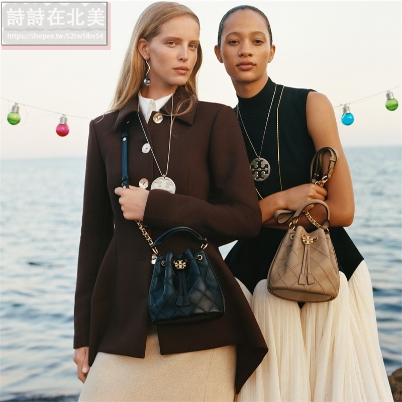 詩詩精品 Tory Burch 包包 手提包 水桶包 斜挎包 側背包 小羊皮菱格肩背包 鏈條包 單肩包 斜背包 束口包-細節圖6