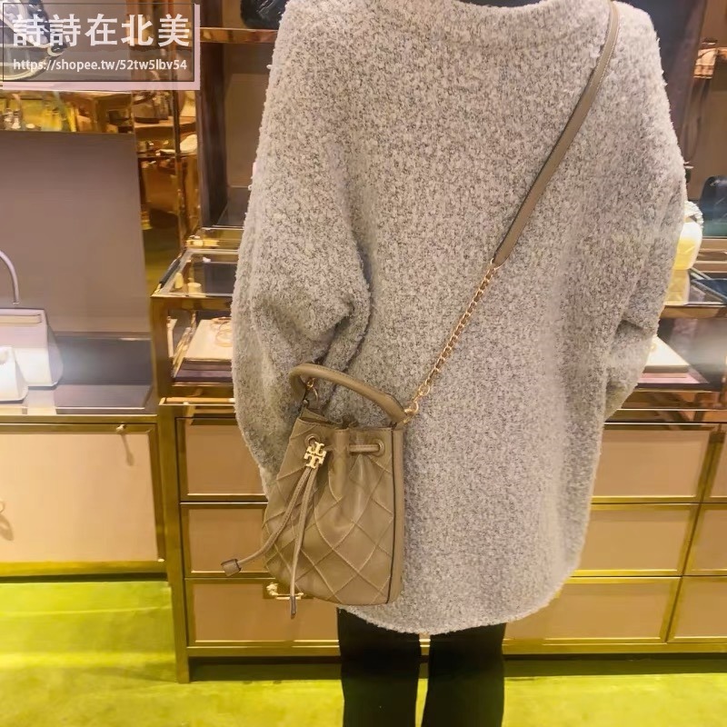 詩詩精品 Tory Burch 包包 手提包 水桶包 斜挎包 側背包 小羊皮菱格肩背包 鏈條包 單肩包 斜背包 束口包-細節圖8