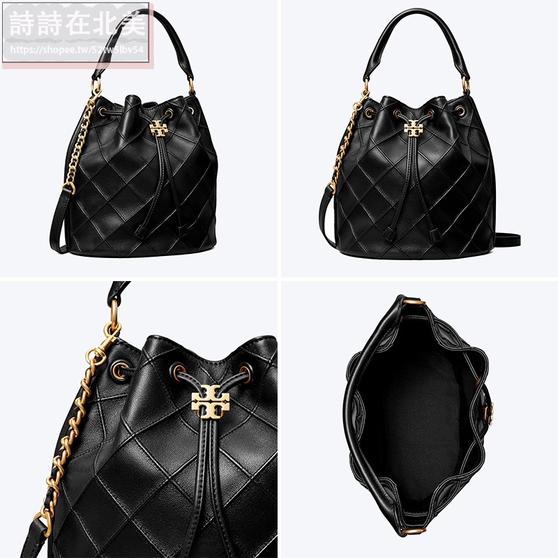 詩詩精品 Tory Burch 包包 手提包 水桶包 斜挎包 側背包 小羊皮菱格肩背包 鏈條包 單肩包 斜背包 束口包-細節圖9