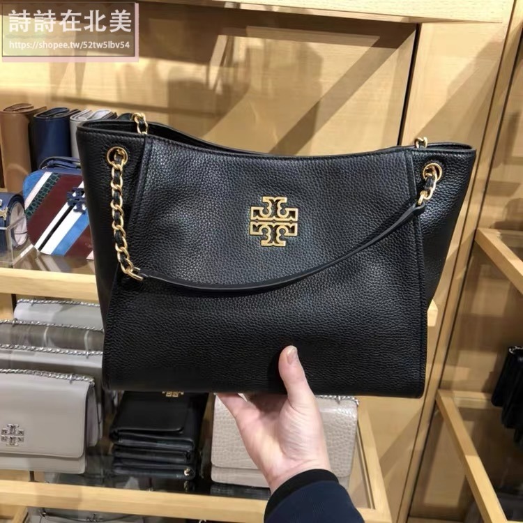 詩詩精品 Tory Burch 包包 鏈條包 單肩包 水餃包 荔枝紋真皮包包 側背包 肩背包 餃子包 手提包 托特包-細節圖5