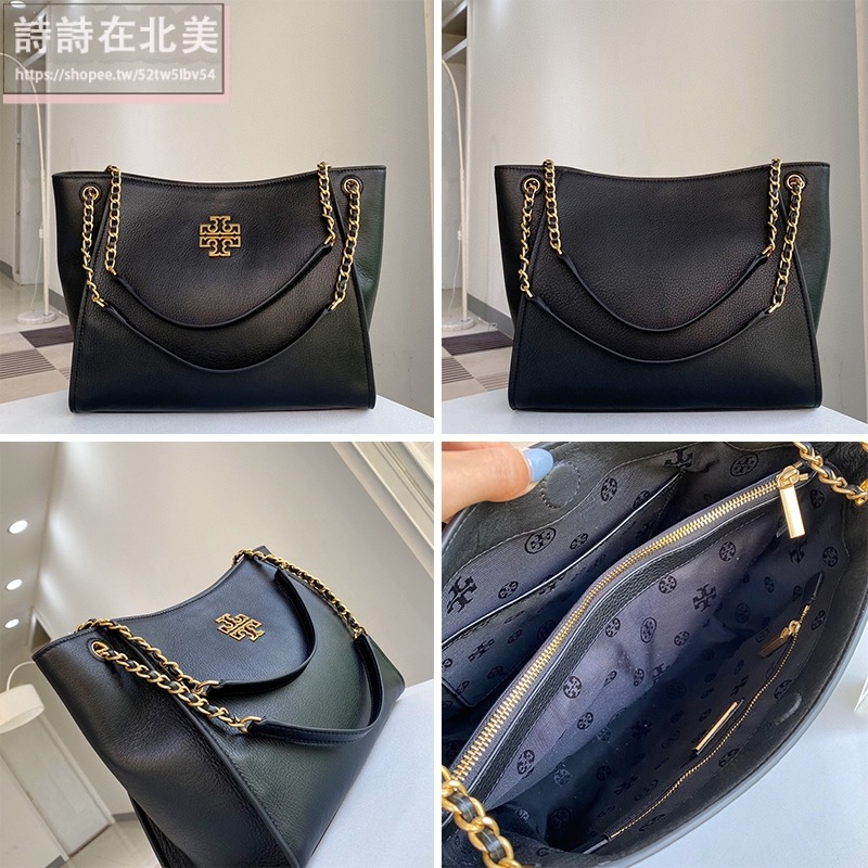 詩詩精品 Tory Burch 包包 鏈條包 單肩包 水餃包 荔枝紋真皮包包 側背包 肩背包 餃子包 手提包 托特包-細節圖8