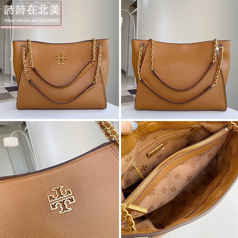 詩詩精品 Tory Burch 包包 鏈條包 單肩包 水餃包 荔枝紋真皮包包 側背包 肩背包 餃子包 手提包 托特包-細節圖9