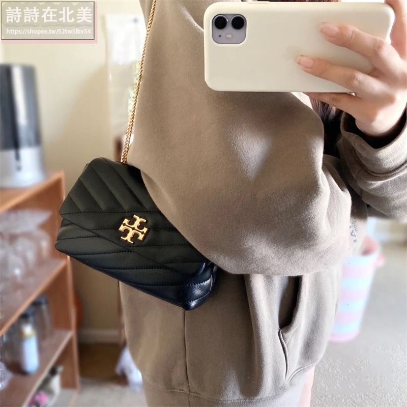 詩詩精品 Tory Burch 包包 鏈條包 斜挎包 肩背包 小羊皮側背包 鏈帶包 小方包 翻蓋包 手拿包 單肩包 側包-細節圖2