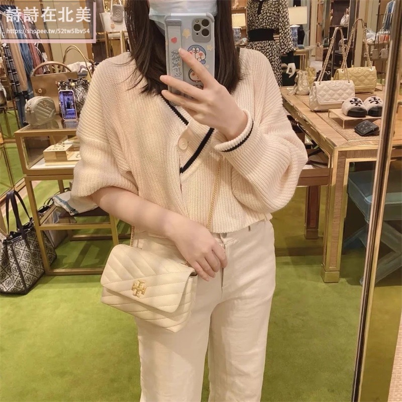 詩詩精品 Tory Burch 包包 鏈條包 斜挎包 肩背包 小羊皮側背包 鏈帶包 小方包 翻蓋包 手拿包 單肩包 側包-細節圖3