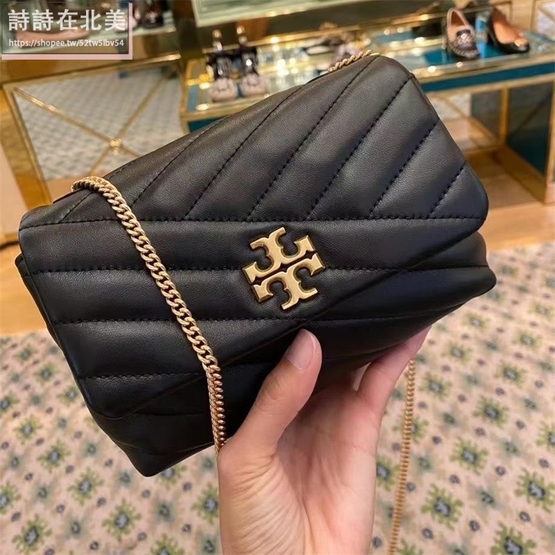 詩詩精品 Tory Burch 包包 鏈條包 斜挎包 肩背包 小羊皮側背包 鏈帶包 小方包 翻蓋包 手拿包 單肩包 側包-細節圖5