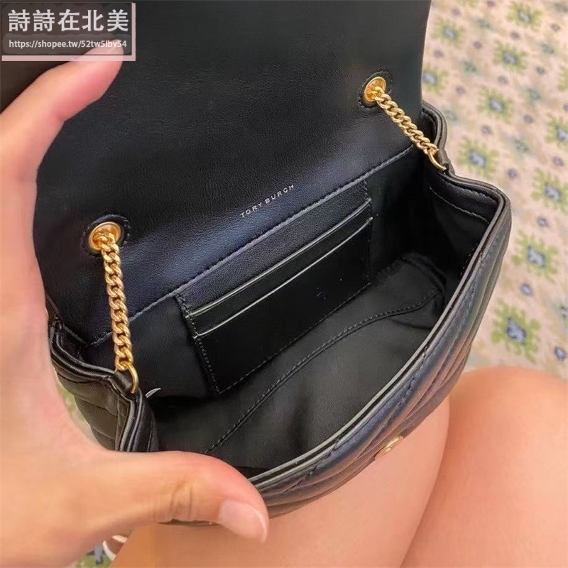 詩詩精品 Tory Burch 包包 鏈條包 斜挎包 肩背包 小羊皮側背包 鏈帶包 小方包 翻蓋包 手拿包 單肩包 側包-細節圖7