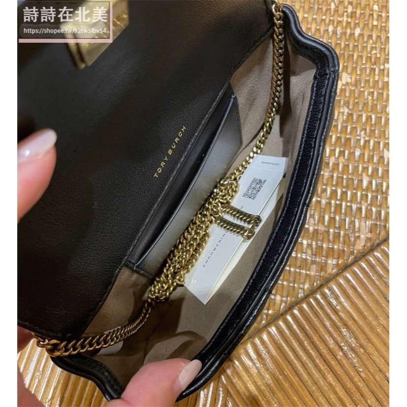 詩詩精品 Tory Burch 包包 斜背包 鏈條包 小方包 翻蓋包 手拿包 斜挎包 肩背包 側背包 單肩包 鏈帶包-細節圖7