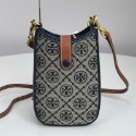 詩詩精品 Tory Burch 包包 手機包 單肩包 手拿包 斜背包 老花帆布拼牛皮側背包 單肩包 斜挎包 肩背包 側包-規格圖9
