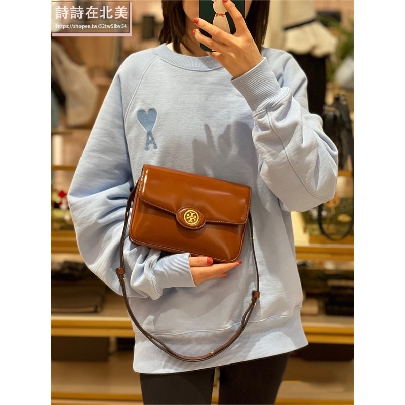 詩詩精品 Tory Burch 包包 斜背包 漆皮側背包 手提包 單肩包 相機包 斜挎包 小方包 肩背包 磁釦翻蓋包-細節圖8