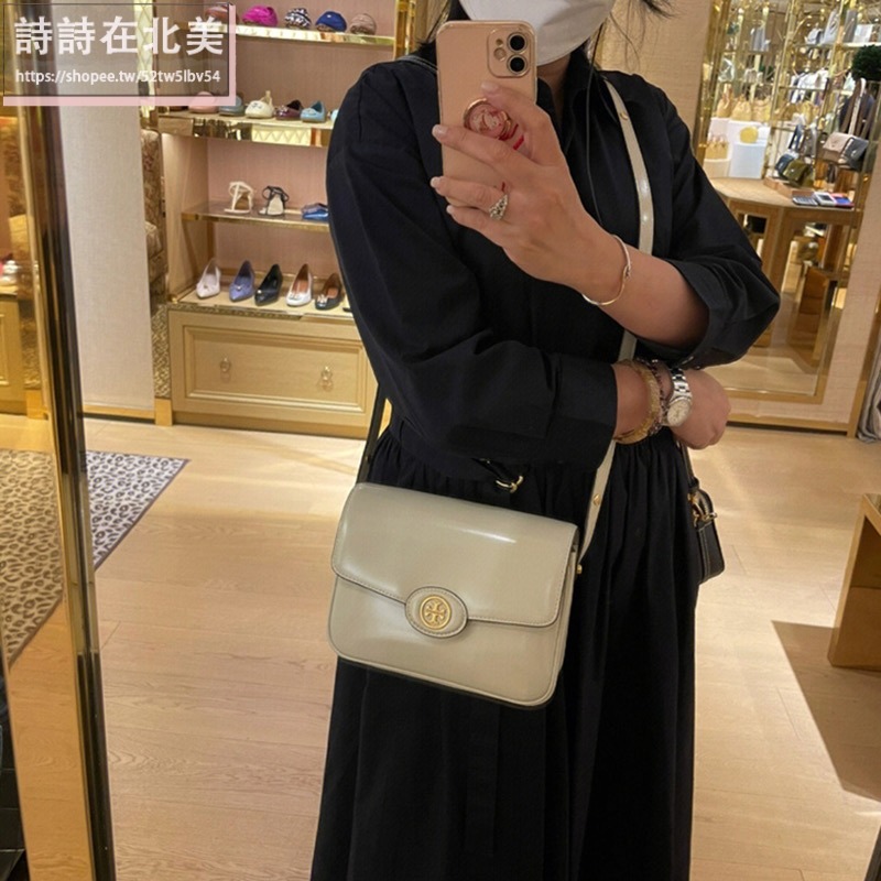 詩詩精品 Tory Burch 包包 斜背包 漆皮側背包 手提包 單肩包 相機包 斜挎包 小方包 肩背包 磁釦翻蓋包-細節圖9