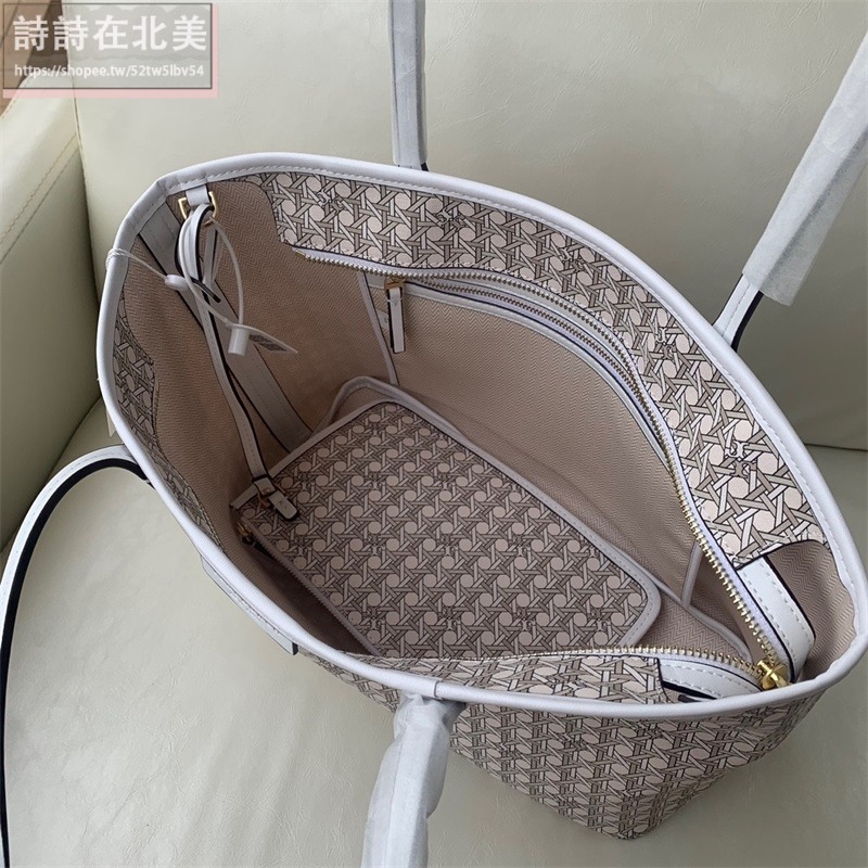 詩詩精品 Tory Burch 包包 托特包 單肩包 帆布包 大容量肩背包 手提包 側背包 購物袋 側包 防水塗層布面-細節圖7