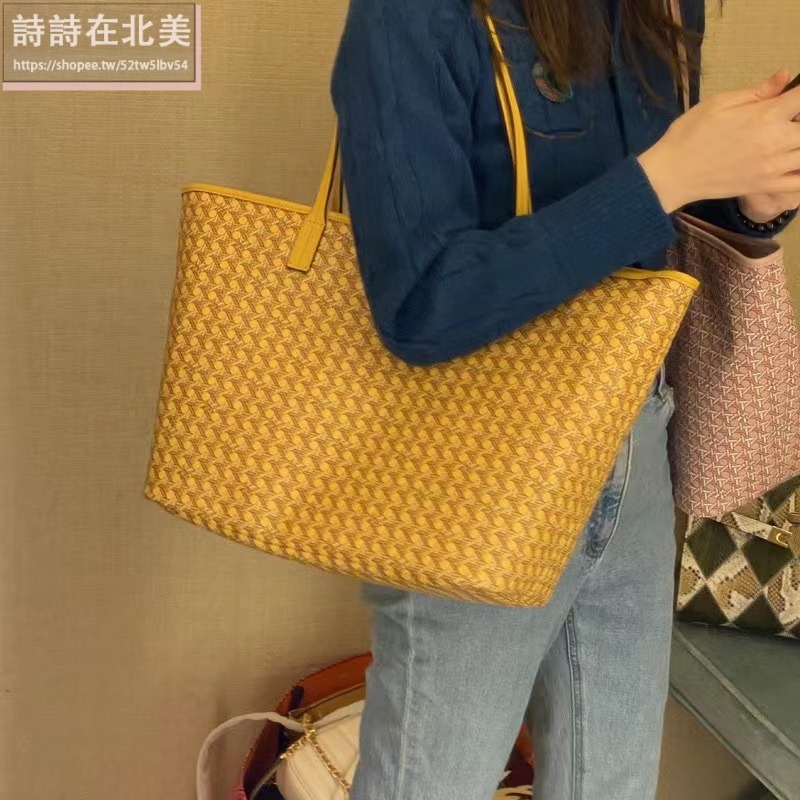 詩詩精品 Tory Burch 包包 托特包 單肩包 帆布包 大容量肩背包 手提包 側背包 購物袋 側包 防水塗層布面-細節圖9