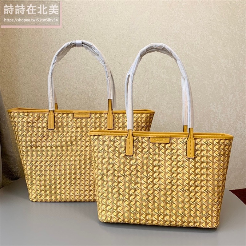 詩詩精品 Tory Burch 包包 托特包 單肩包 帆布包 大容量肩背包 手提包 側背包 購物袋 側包 防水塗層布面-細節圖10
