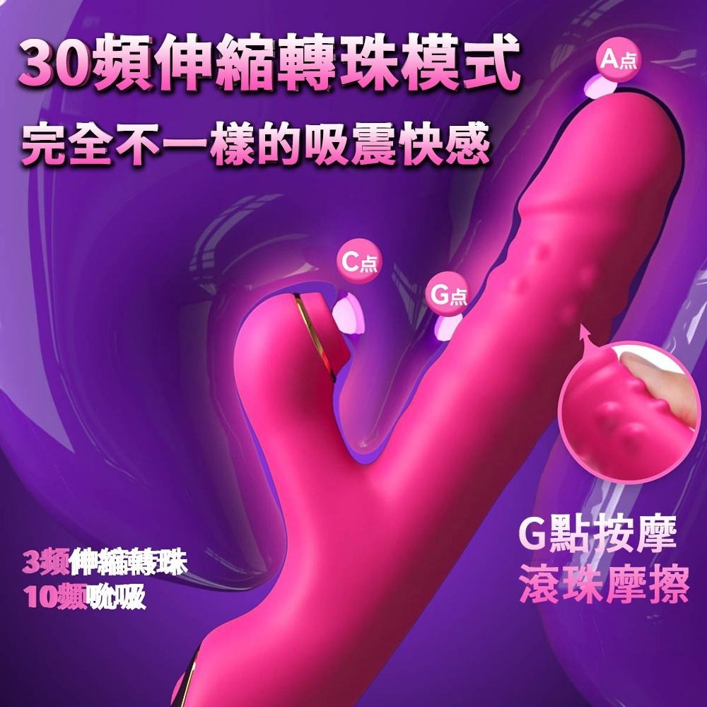 【war hores 戰馬】全自動情趣滾珠舌舔伸縮棒(自動伸縮 震動吸吮 滾珠摩擦 HU-06B) 贈赤兔馬-細節圖2