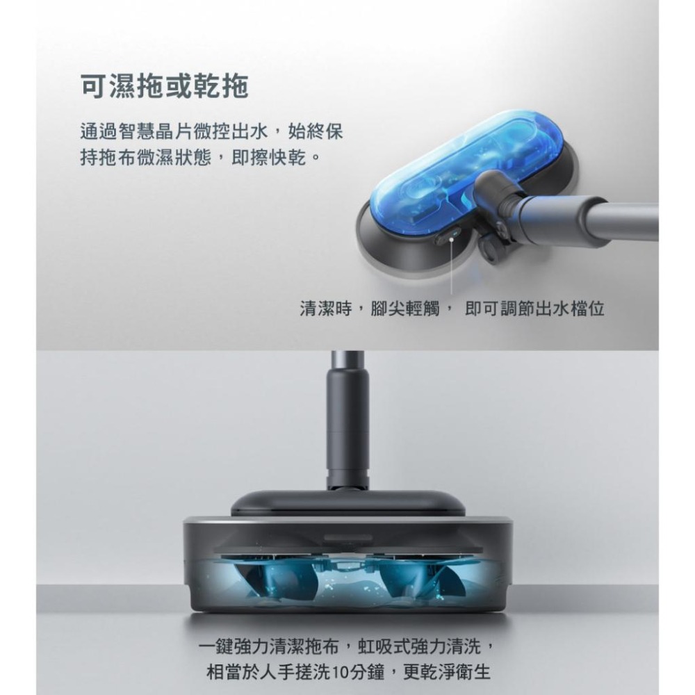 【Roidmi 睿米科技】X300無線吸塵器專用自動拖地清潔組(X300-MOP)-細節圖6