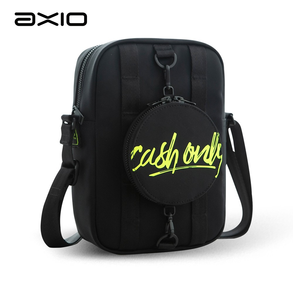 AXIO CASH ONLY 頂級萊卡側肩包(AC-31)黑色-細節圖2