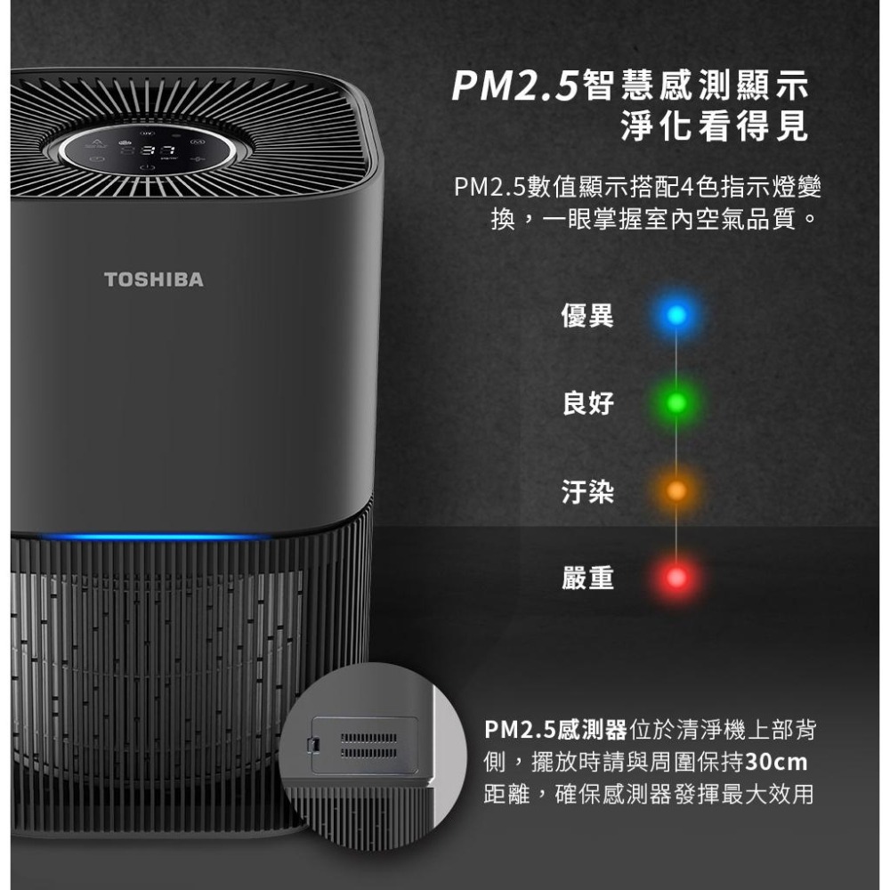 【TOSHIBA 東芝】PUREGO UV抗菌除臭空氣清淨機 CAF-A400TW-H(適用5-8坪)-細節圖8