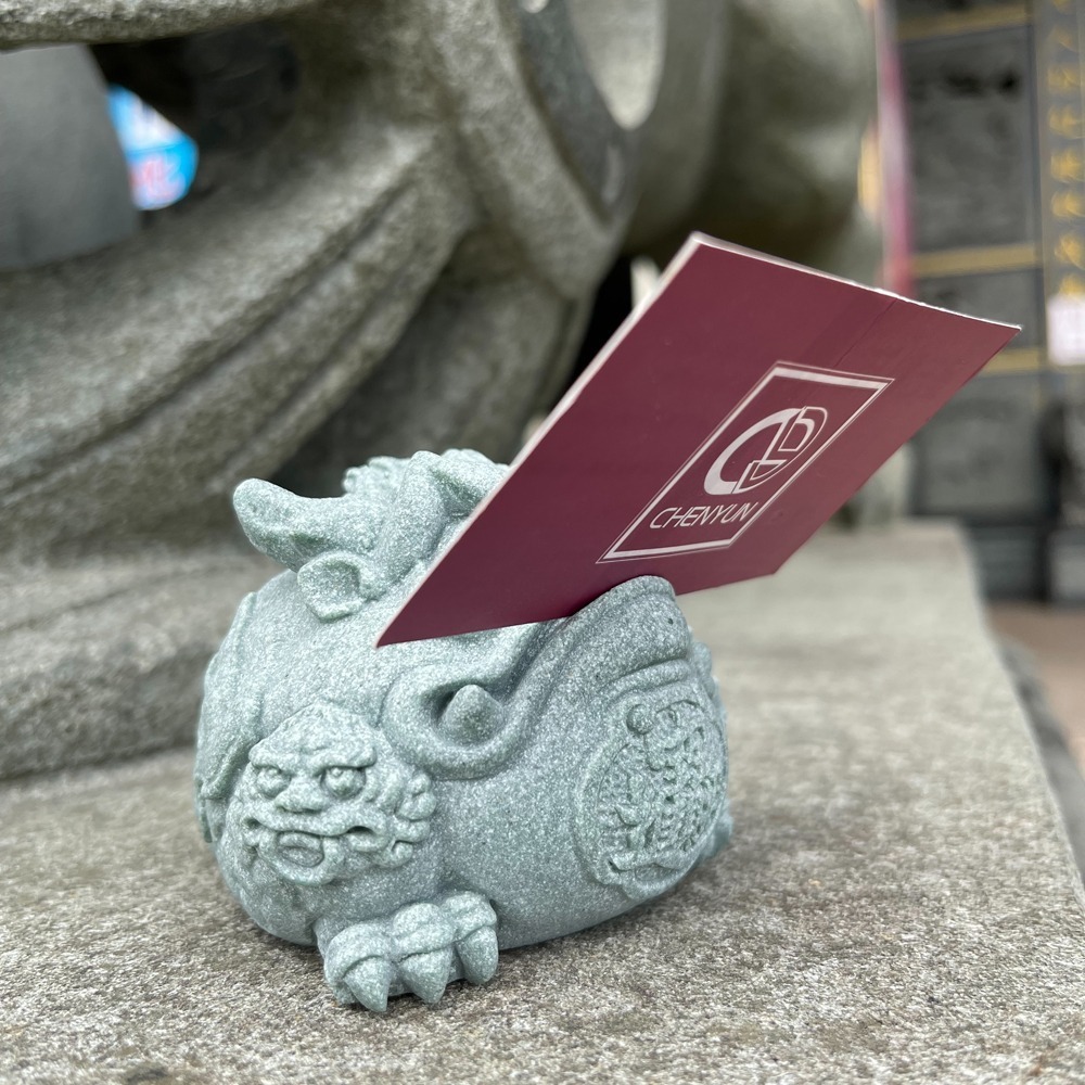 【麟鳳呈祥】開運招財金蟾蜍擺飾 青砂石通寶金蟾(贈咬金幣一枚)-細節圖7