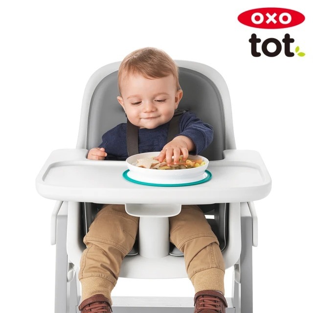 美國OXO tot 好吸力學習餐盤-1入組(莓果粉/海軍藍/靚藍綠/大象灰)-細節圖3