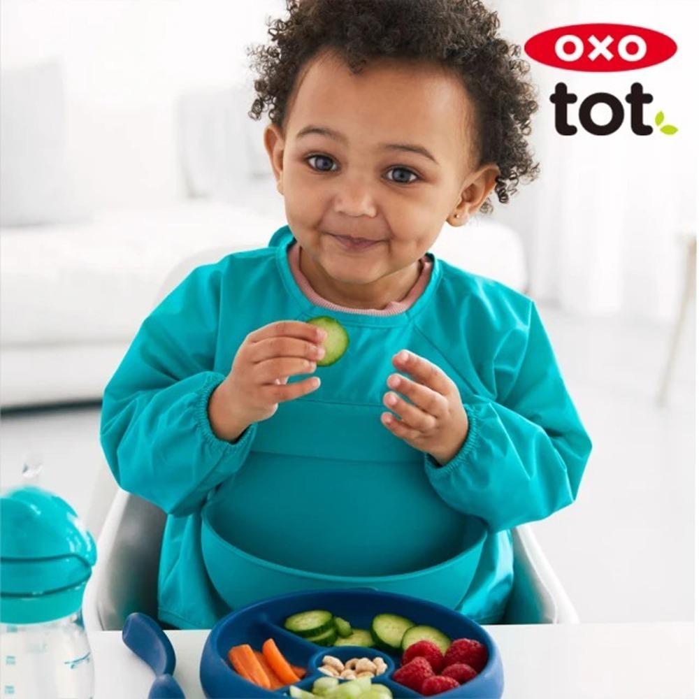 美國 OXO tot 連袖口袋圍兜-細節圖2