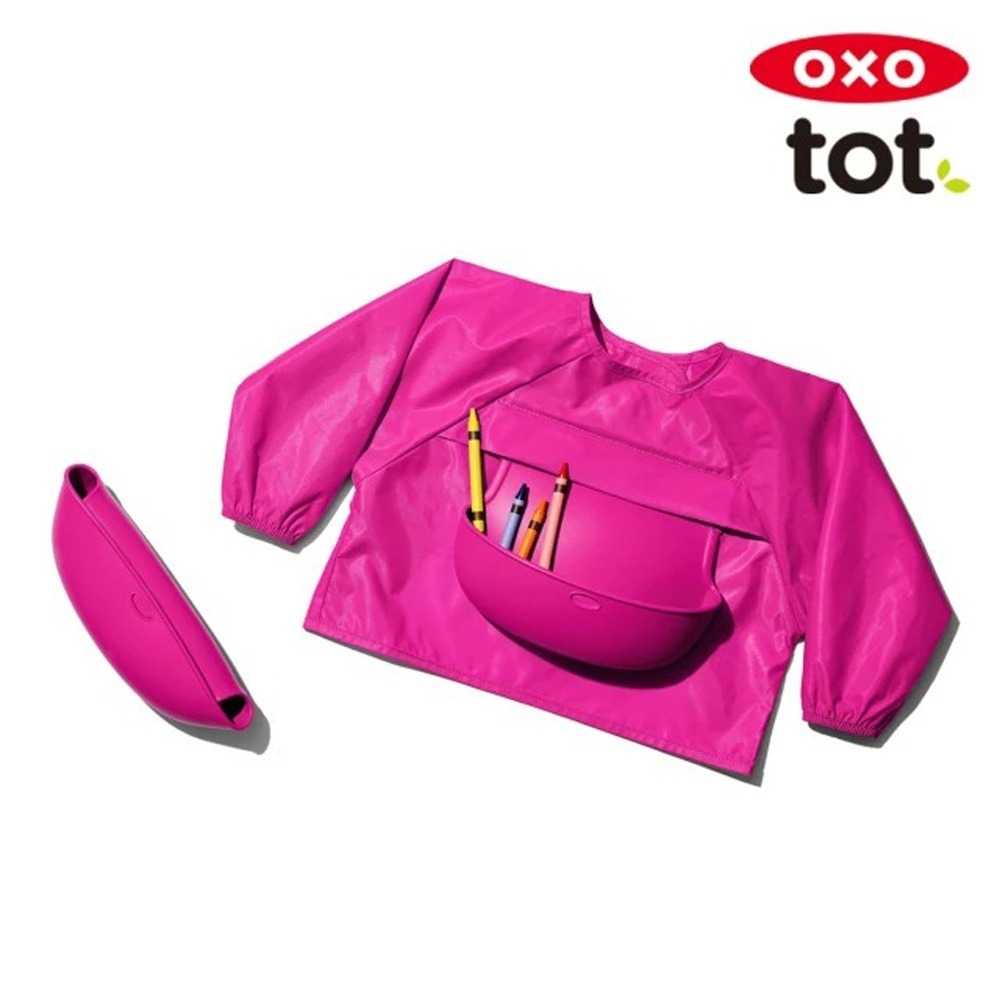 美國 OXO tot 連袖口袋圍兜-細節圖5