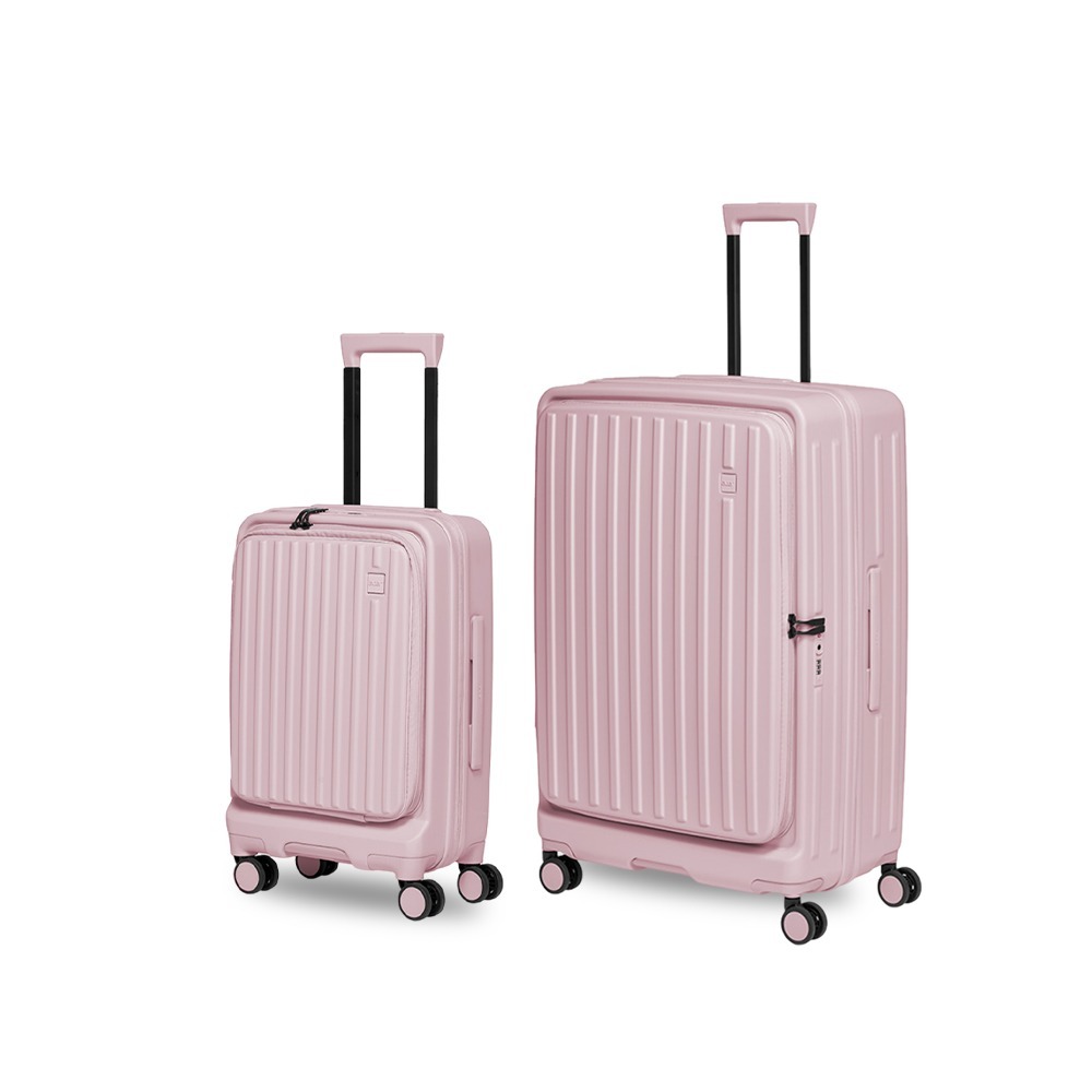 【Acer Fashion】二件組 巴塞隆納前開式行李箱20吋+28吋 夢幻粉-贈好禮-細節圖2