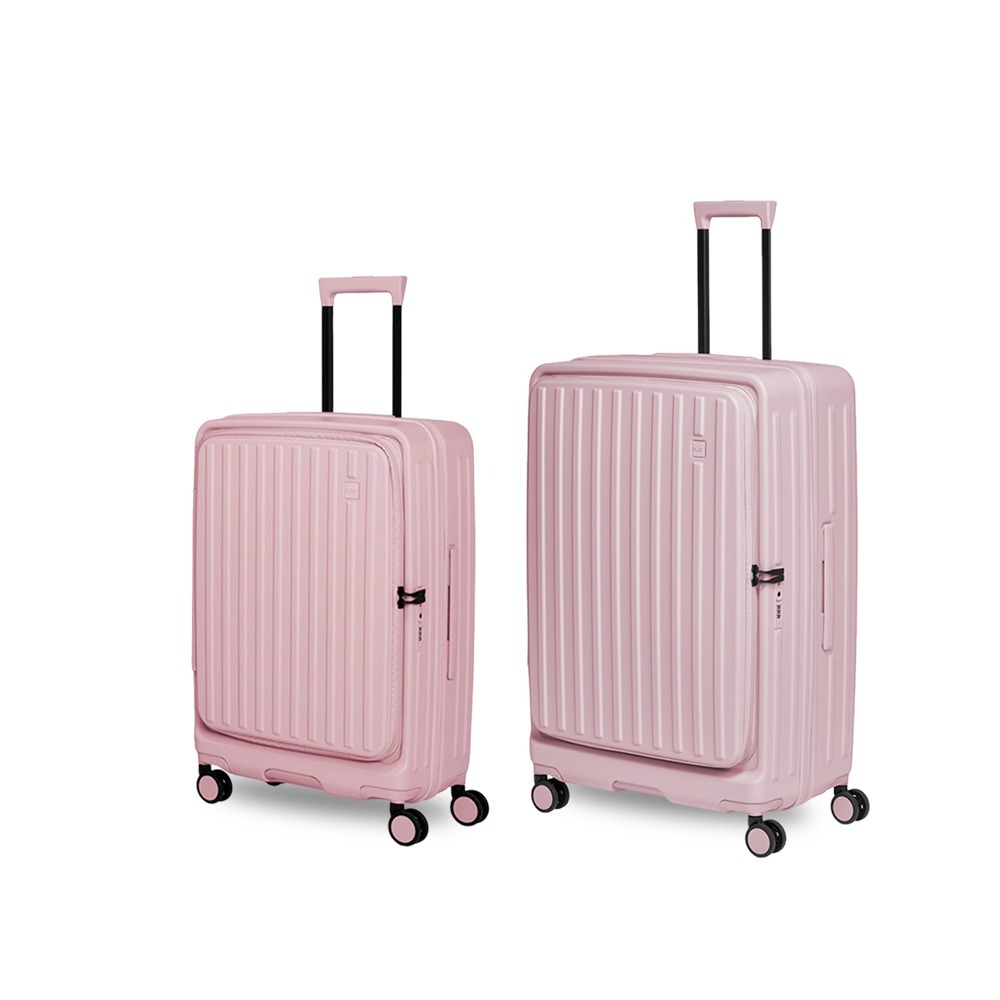 【Acer Fashion】二件組 巴塞隆納前開式行李箱25吋+28吋 夢幻粉-贈好禮-細節圖2