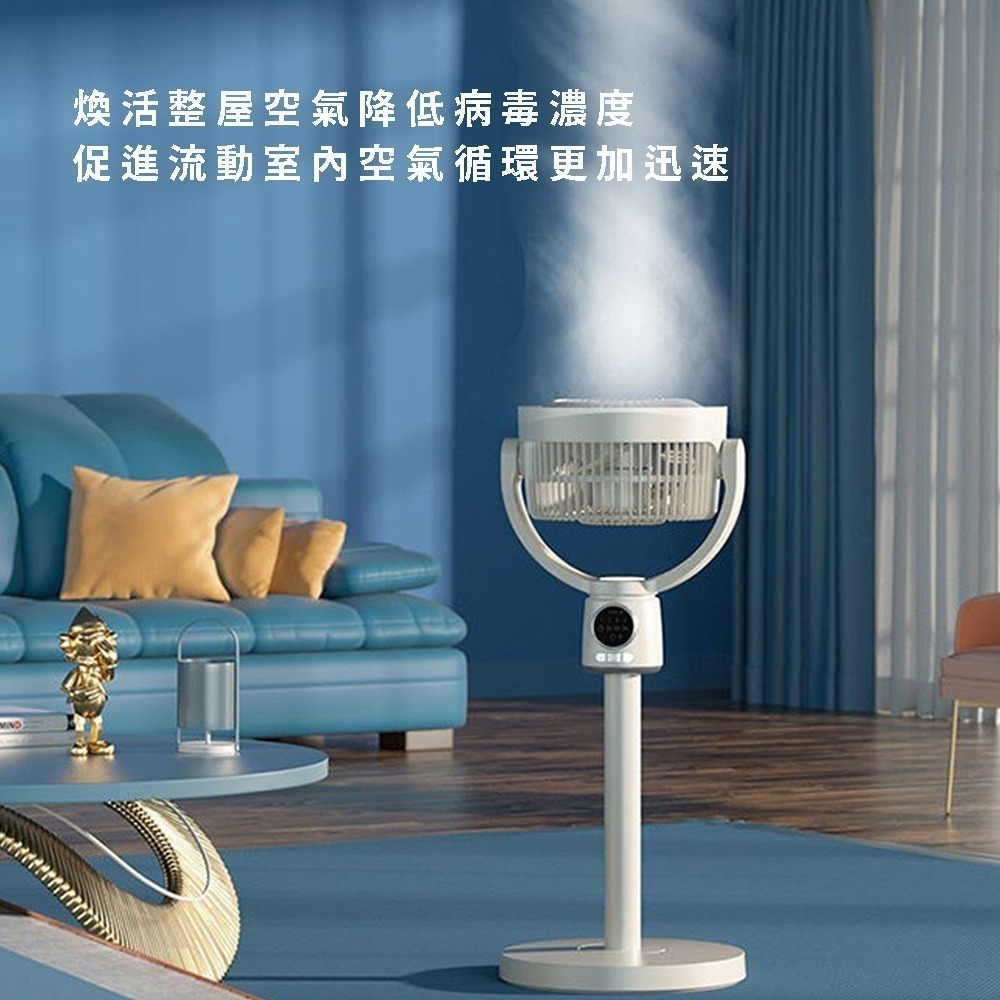 【LY 立元】10吋USB空氣循環扇(遙控 夜燈 擺頭 定時 伸縮LY-F002 )-細節圖10