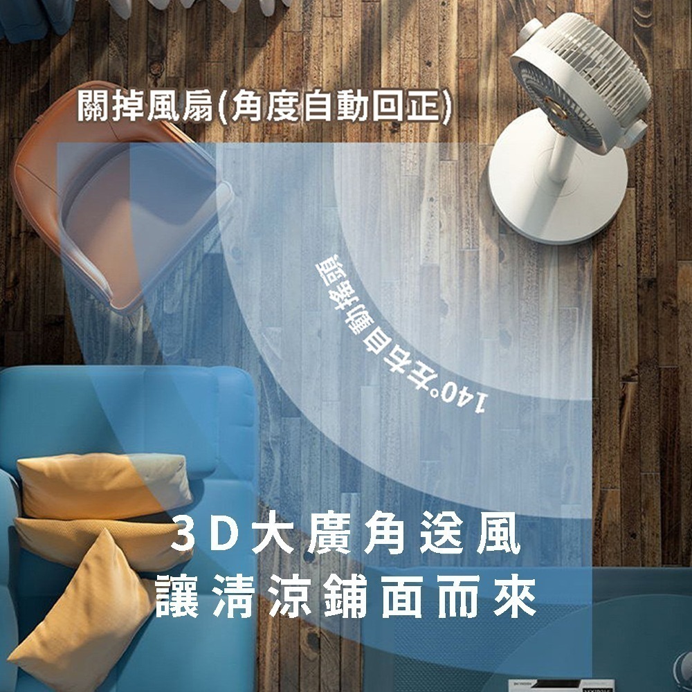 【LY 立元】10吋USB空氣循環扇(遙控 夜燈 擺頭 定時 伸縮LY-F002 )-細節圖11