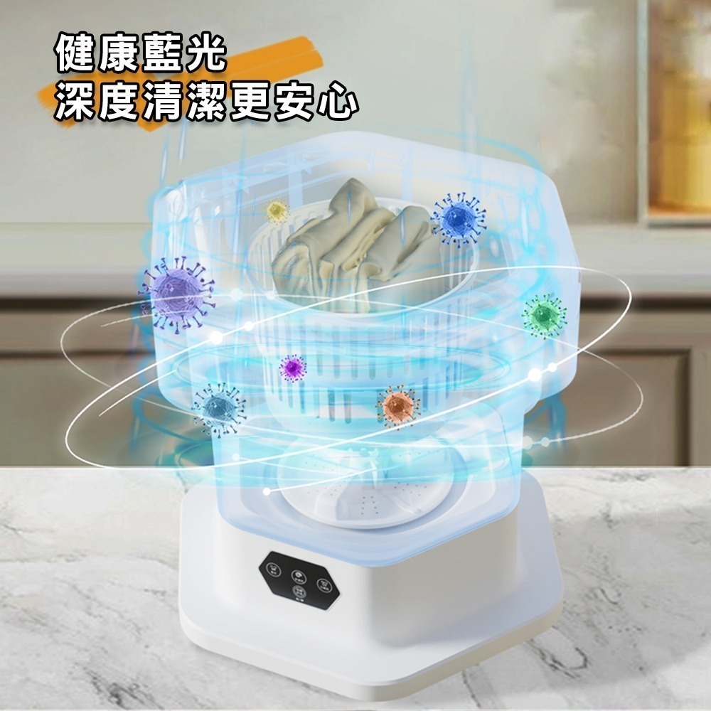 【LY 立元】六角攜帶式迷你洗衣機(附瀝水籃)-細節圖4