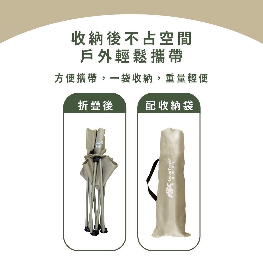 【限時購】【GoodTravel龜速旅行】露營輕便摺疊椅-細節圖2