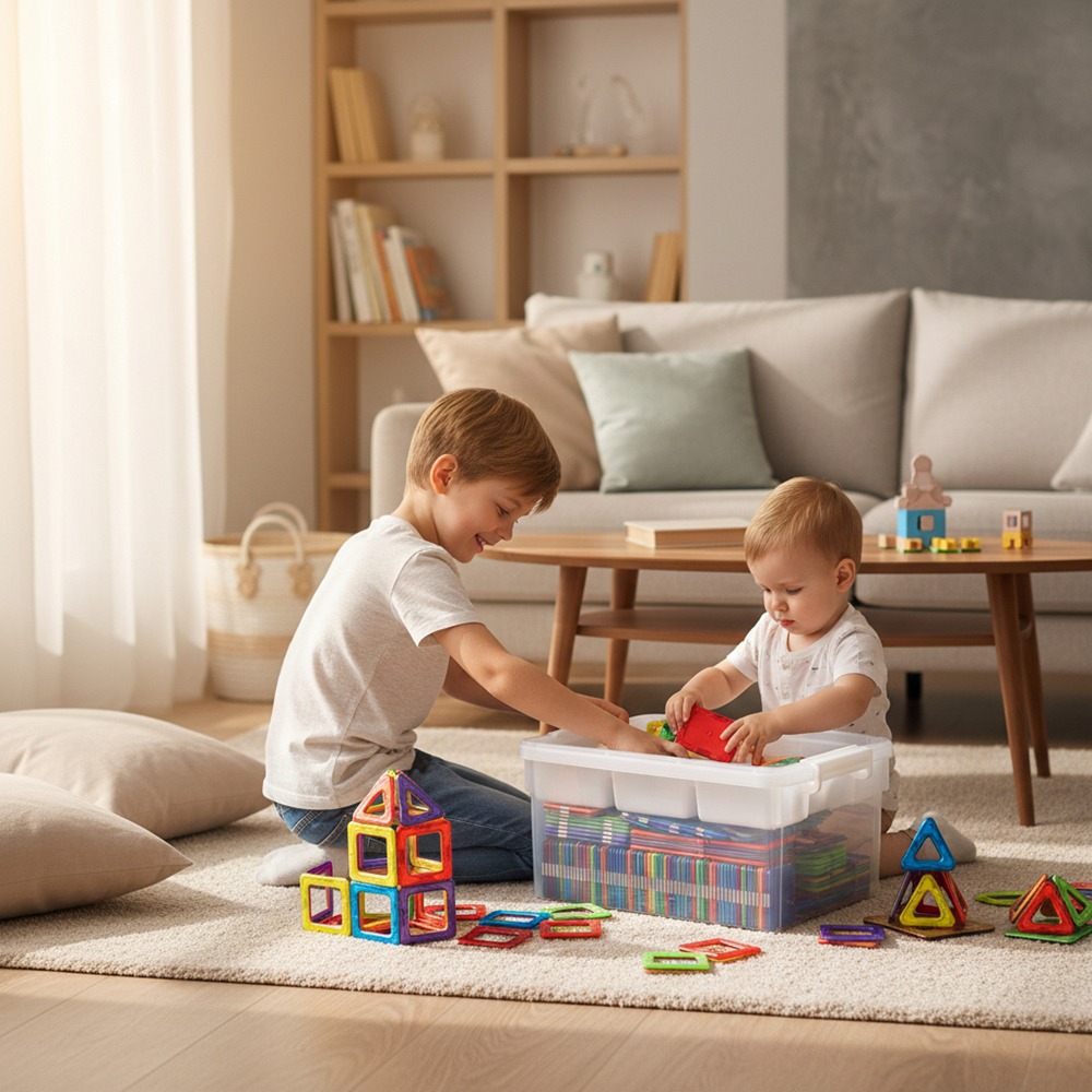 CITYLONG兒童積木玩具透明收納箱16L-細節圖10