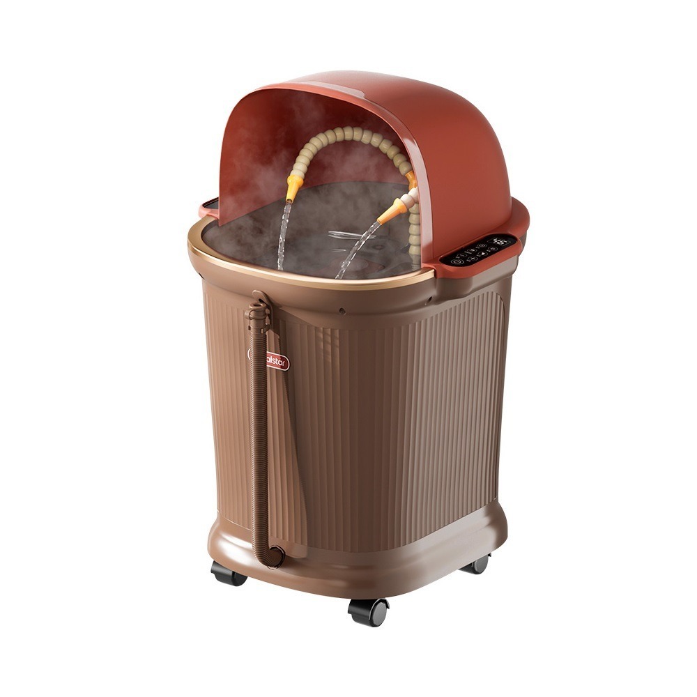 【Smart】尊榮75cm深桶全自動電動滾輪按摩恆溫泡腳機(附贈薰蒸罩+足浴包+沖浪管)-細節圖4